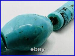 Vintage Native American Turquoise Heishi Pendant Necklace