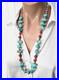 Vintage Native American Turquoise Heishi Spiny Oyster beads Necklace 28L