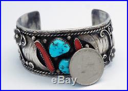 Vintage Native American Turquoise Jewelry Lot Bracelet Ring Necklce Pin Navajo