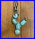 Vintage Native American Turquoise Necklace Sterling Silver Navajo OLD PAWN