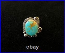 Vintage Native American Turquoise & Silver Ring One-of-a-Kind 16 grams