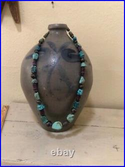Vintage Native American Turquoise Silver Sugilite Necklace