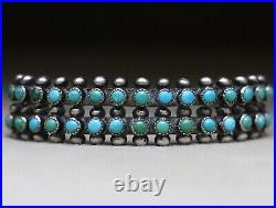 Vintage Native American Turquoise Sterling Silver Vintage Cuff Bracelet