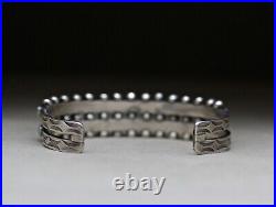 Vintage Native American Turquoise Sterling Silver Vintage Cuff Bracelet