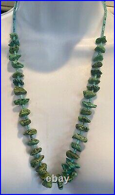 Vintage Native American Turquoise and Heishi Nugget Necklace