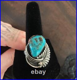 Vintage Native American Turquoise ring Singed AY