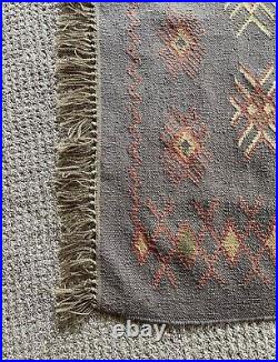 Vintage Native American Wool Rug 4'x6