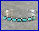 Vintage Native American ZUNI Carved Turquoise Sterling silver Bracelet