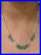 Vintage Native American ZUNI Needlepoint Turquoise Sterling Silver necklace 17