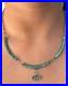 Vintage Native American ZUNI Snake eye round Turquoise Sterling Silver necklace
