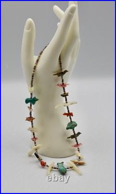Vintage Native American Zuni Handcrafted Animal Fetish Necklace