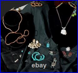 Vintage Native American Zuni/Navajo/Southwestern SS Authentic &Faux Jewelry lot