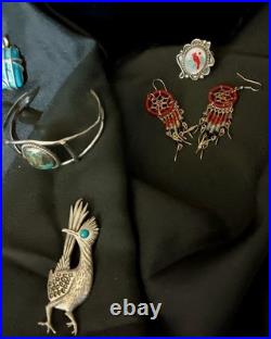 Vintage Native American Zuni/Navajo/Southwestern SS Authentic &Faux Jewelry lot