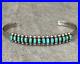 Vintage Native American Zuni Petit Point Turquoise Sterling silver Bracelet