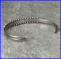 Vintage Native American Zuni Petit Point Turquoise Sterling silver Bracelet
