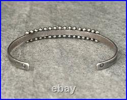 Vintage Native American Zuni Petit Point Turquoise Sterling silver Bracelet