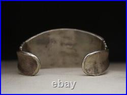 Vintage Native American Zuni Sterling Silver Turquoise Cuff Bracelet