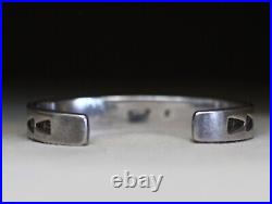 Vintage Native American Zuni Sterling Silver Turquoise Cuff Bracelet