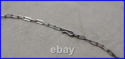Vintage Native American Zuni Sterling Silver Turquoise Petit Point Necklace