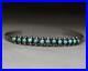 Vintage Native American Zuni Turquoise Sterling Silver Cuff Bracelet