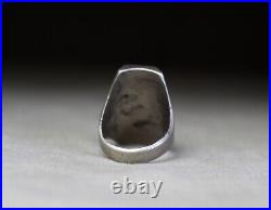 Vintage Native American Zuni Turquoise Sterling Silver Ring size 11