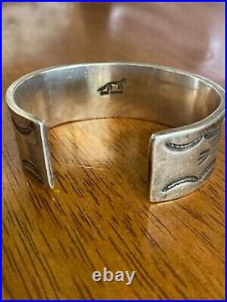 Vintage Native American authentic Dee Morris turquoise cuff bracelet