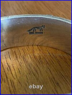 Vintage Native American authentic Dee Morris turquoise cuff bracelet