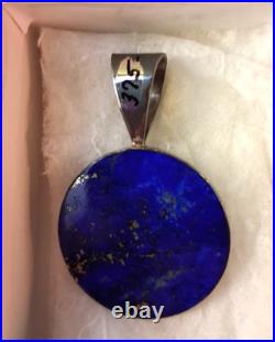 Vintage Native American lapis lazuli eagle pendant