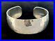 Vintage Native American signed PJ, Hammered Sterling 18.7mm Cuff Bracelet 6