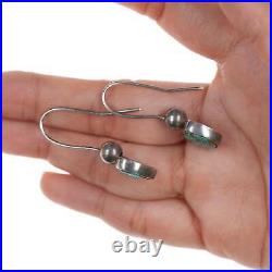 Vintage Native American silver High grade turquoise earrings
