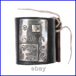 Vintage Native American silver Ketoh Bowguard bracelet