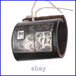 Vintage Native American silver Ketoh Bowguard bracelet