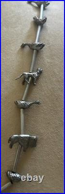 Vintage Native American silver animal fetish 32 inch beaded Tribal necklace