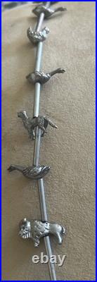 Vintage Native American silver animal fetish 32 inch beaded Tribal necklace