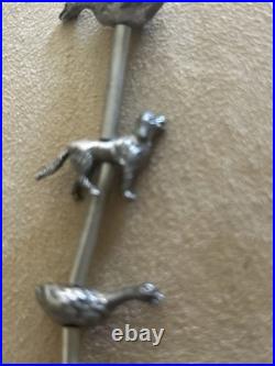 Vintage Native American silver animal fetish 32 inch beaded Tribal necklace Vintage Native American silver animal fetish 32 inch beaded Tribal necklace