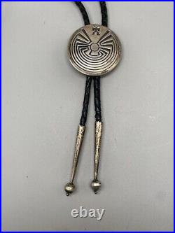 Vintage Native American sterling Man in the Maze bolo tie