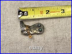 Vintage Native American sterling silver copper & turquoise floral boot brooch