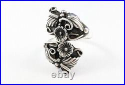 Vintage Native American sterling silver ring by Navajo artist Johnny Johnson