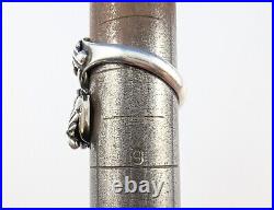 Vintage Native American sterling silver ring by Navajo artist Johnny Johnson