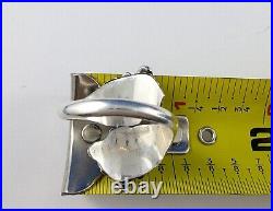 Vintage Native American sterling silver ring by Navajo artist Johnny Johnson