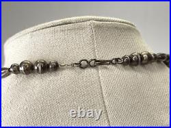 Vintage Native American sterling silver turquoise shadow box pendant necklace