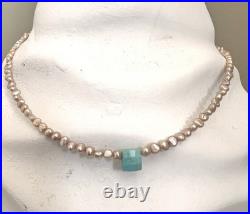 Vintage Native Navajo made Turquoise Necklace All Natural
