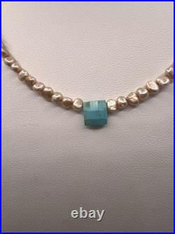 Vintage Native Navajo made Turquoise Necklace All Natural
