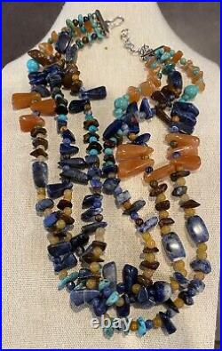 Vintage Native Santo Domingo Turquoise Necklace