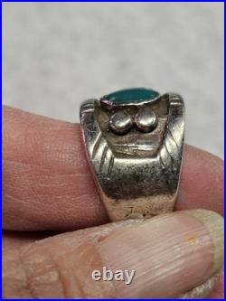 Vintage Native Sterling Silver Turquoise Ring