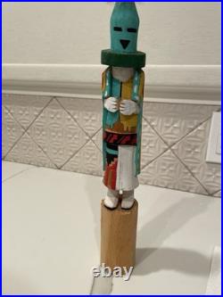 Vintage Navajo Aholi Kachina Doll Signed by Artist Bert Jones 14.5 Inches Tall