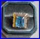 Vintage Navajo Blue Topaz Sterling Silver Ring Charles Johnson