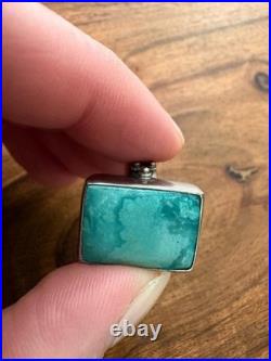 Vintage Navajo Chipita Sterling Silver Turquoise Ring Size 5 and 3/4