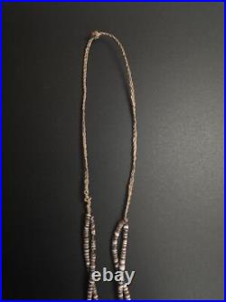 Vintage Navajo Double Strand Turquoise Heishi Bead Tied Necklace 32 59g #236