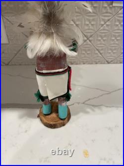 Vintage Navajo Eagle Dancer Kachina Doll Handcrafted 11.5 1970s-1990s Signed